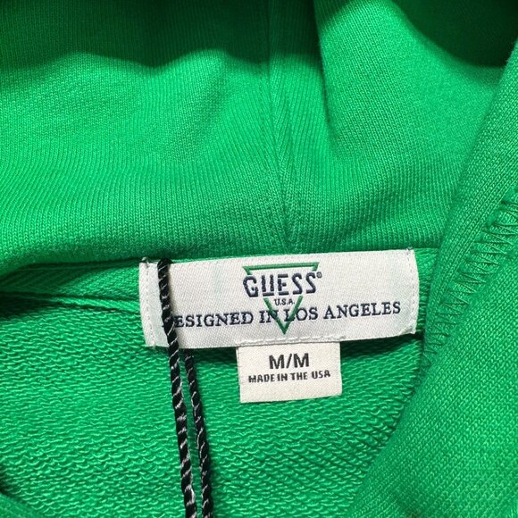 Guess USA x Jon & Vinny's Italian Green Hoodie Sweatshirt Made in USA Medium NEW - Picture 8 of 12